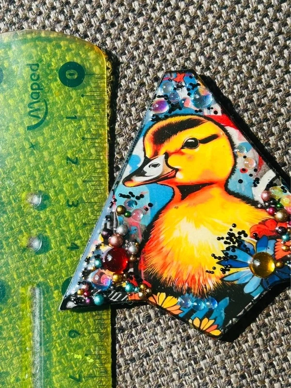 Grande pingente de pato florido ou acessório para criação de joias – photo 4